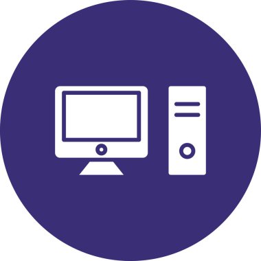 Eşsiz bilgisayar ekranı vektör simgesi