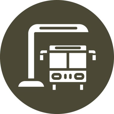 bus simgesi vektör illüstrasyonu