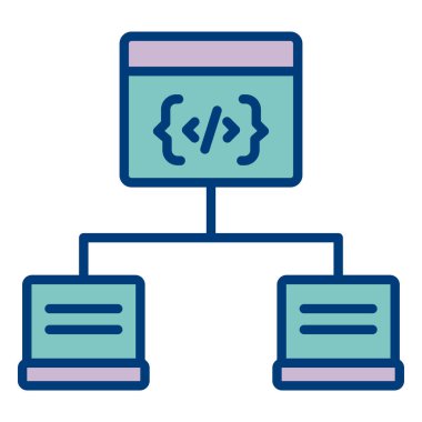 Sunucu. Web simgesi basit illüstrasyon