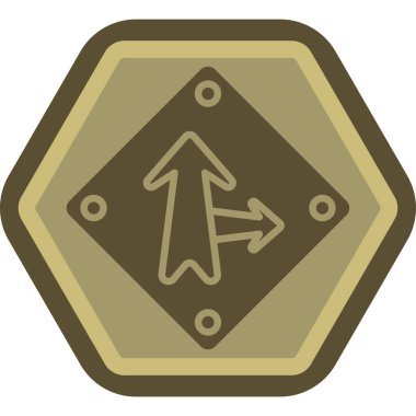 Moda tarzı izole edilmiş arkaplanda yol işareti simgesi