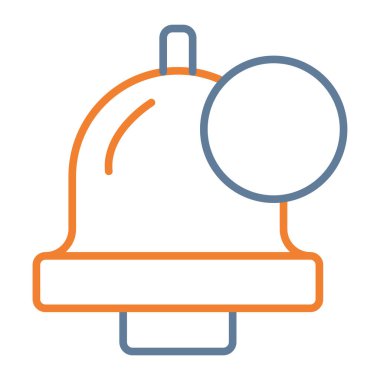 Miğfer. Web simgesi basit illüstrasyon