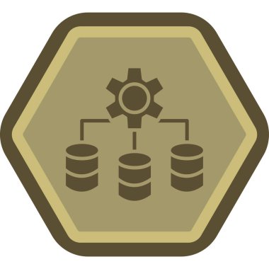 veritabanı vektör simgesi modern illüstrasyon