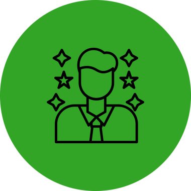 Yıldızlı bir adamın vektör çizimi