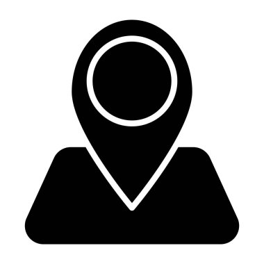 GPS glif vektör simgesi