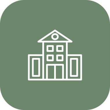 Okul simgesi soyut bir grupta izole edildi