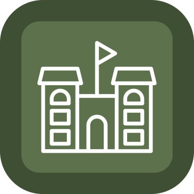 bina simgesi, vektör illüstrasyonu