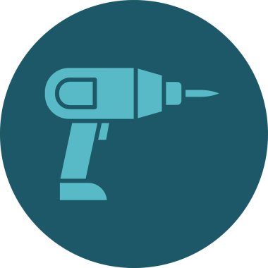 Elektrikli matkap. Web simgesi basit illüstrasyon