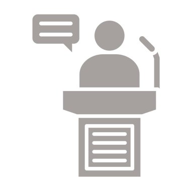 konuşma vektörü simgesi. Basit resimleme