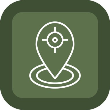 Konum Doldurulmuş Işık Vektörü Simgesi Tasarımı