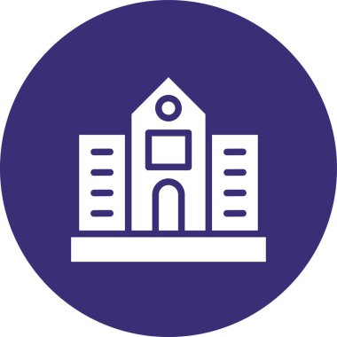 Bir bina simgesinin vektör illüstrasyonu