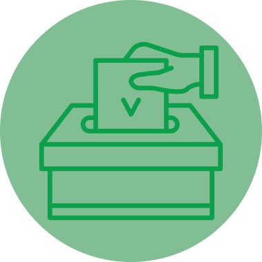 Oylama. Web simgesi basit illüstrasyon