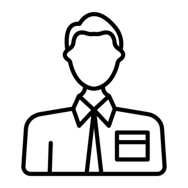 İş adamı simgesi vektör illüstrasyonu