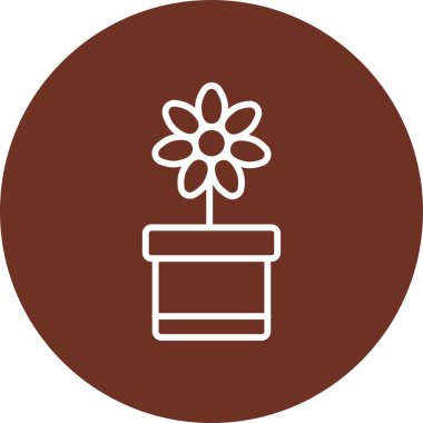 Çiçek. Web simgesi basit illüstrasyon