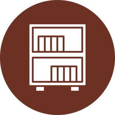 Kabine ikonu vektör illüstrasyonu