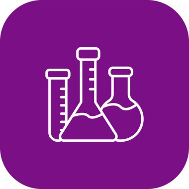 laboratuvar matarası simgesi, basit taslak resimleme