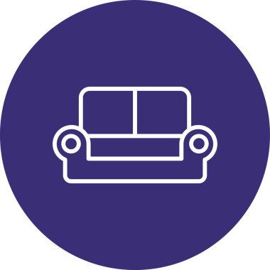 Kanepe. Web simgesi basit illüstrasyon