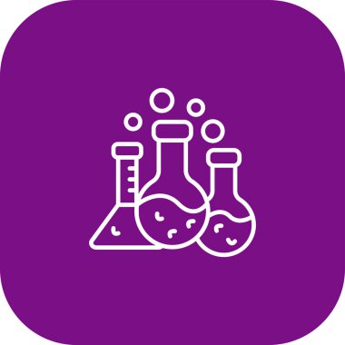 Test tübü çizgi simgesi