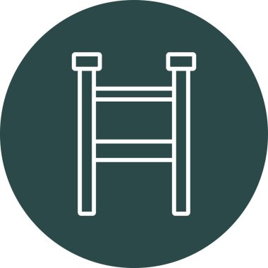 Merdiven. Web simgesi basit illüstrasyon