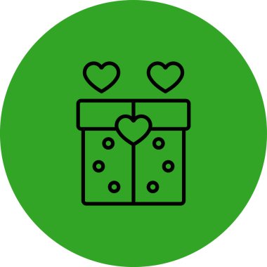 Hediye. Web simgesi basit illüstrasyon