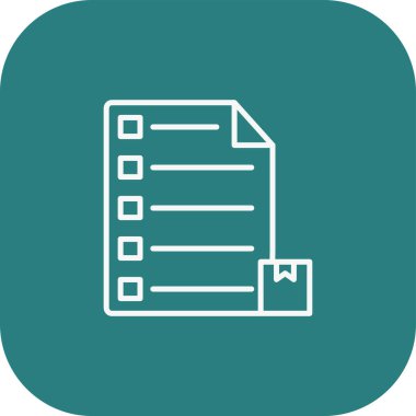 Soyut arkaplanda kontrol listesi simgesi izole edildi