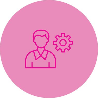 Bir kadın simgesinin vektör illüstrasyonu