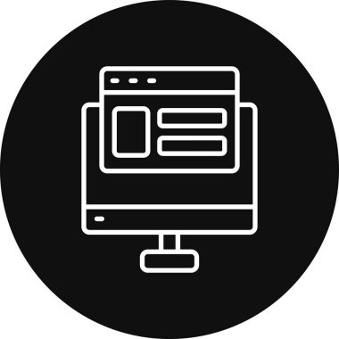 Web sitesi tasarımı için web simgesi, masaüstü zarfları, geliştirme. premium paket.