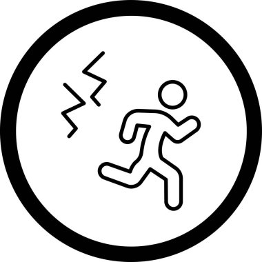 Koşan bir adamın vektör illüstrasyonu