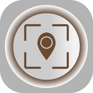 konum simgesi, vektör çizimi