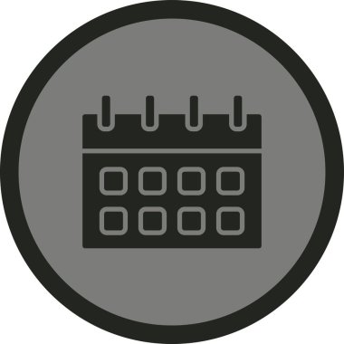 Takvim simgesinin vektör illüstrasyonu