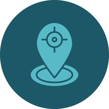 harita pin ikonu vektör illüstrasyonu