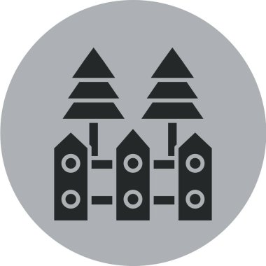 Ağaç simgesinin vektör illüstrasyonu