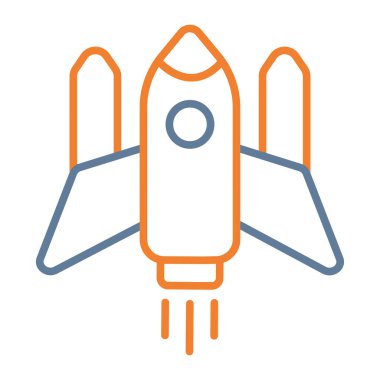 roket ikonu vektör illüstrasyonu