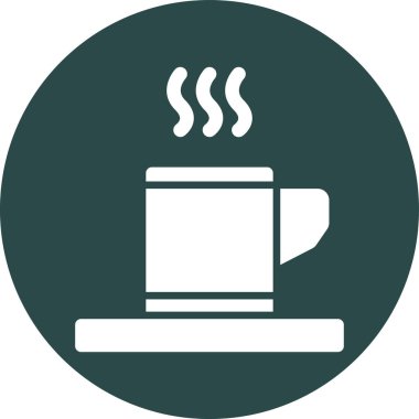 Kahve fincanı. Web simgesi basit tasarım