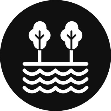 Bir ağaç simgesinin vektör illüstrasyonu