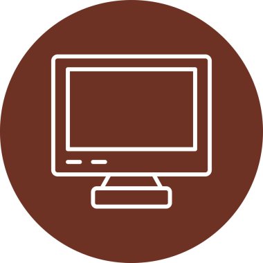 Bilgisayar. Web simgesi basit illüstrasyon