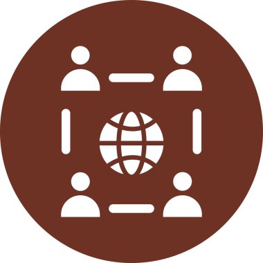 Bir grup insan simgesinin vektör çizimi