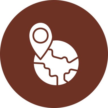 Bir harita simgesinin vektör illüstrasyonu