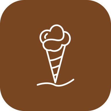 Dondurma vektör ikonu çizimi. Yemek ve tatlı için güzel bir element. Tatlı tatlı.
