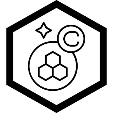 Bir kimyasal simgenin vektör illüstrasyonu