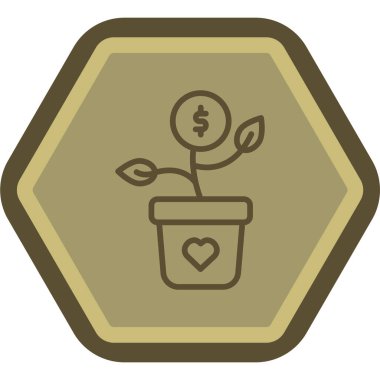 Para için. Web simgesi basit illüstrasyon