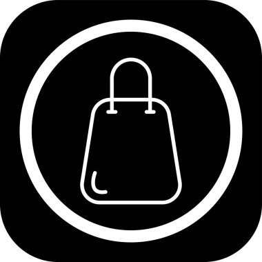 Soyut arkaplanda torba vektör simgesi