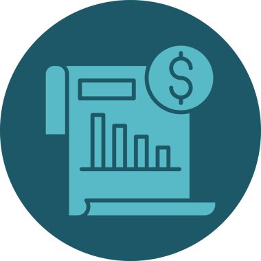 finansal rapor vektör simgesi