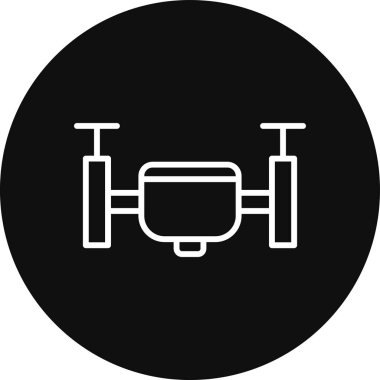 İHA simgesi vektör illüstrasyonu