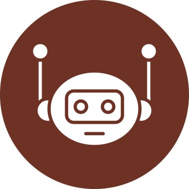 Bir robot simgesinin vektör illüstrasyonu