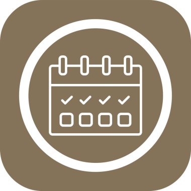 Kontrol listesi simgesi vektör illüstrasyonu