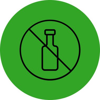 Alkol işareti yok, vektör çizimi