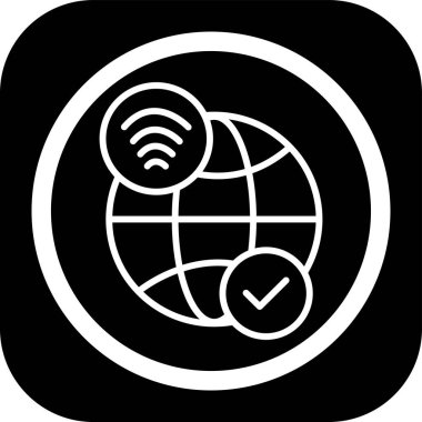 Soyut arkaplanda kablosuz simge izole edildi