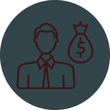 Soyut arkaplan gruplandırılmış iş simgesi