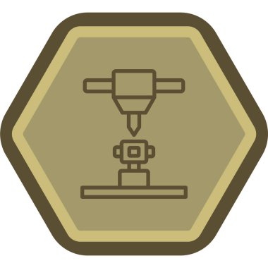 Bir kahve makinesi simgesinin vektör çizimi