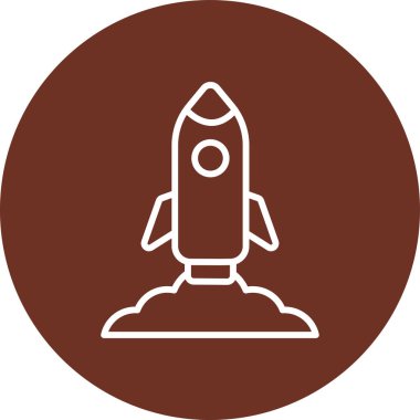 roket ikonu vektör illüstrasyonu